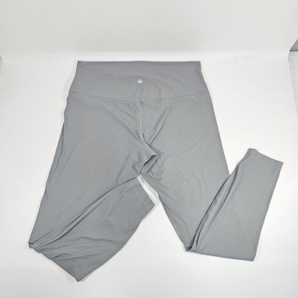 Lululemon Align Ribbed High-Rise Pant 28" Rhino Grey Size 14 Yoga Leggings